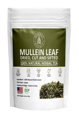Herbal Hermit Mullein Leaf Tea bag ready to brew for soothing respiratory comfort.