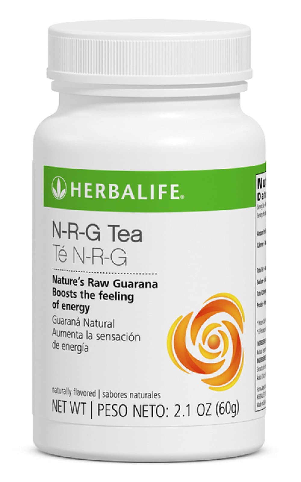 Herbalife NRG Nature's Raw Guarana Tea packaging shows freshness and factory-sealed quality.