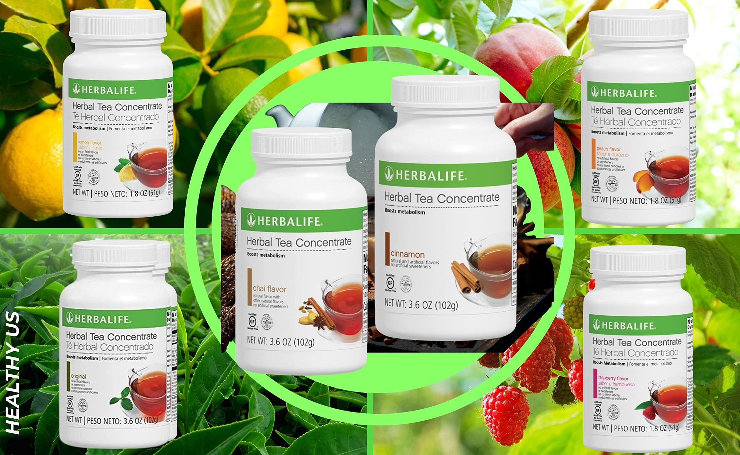 Measuring spoon dispensing Herbalife Original Tea Concentrate for precise mixing.