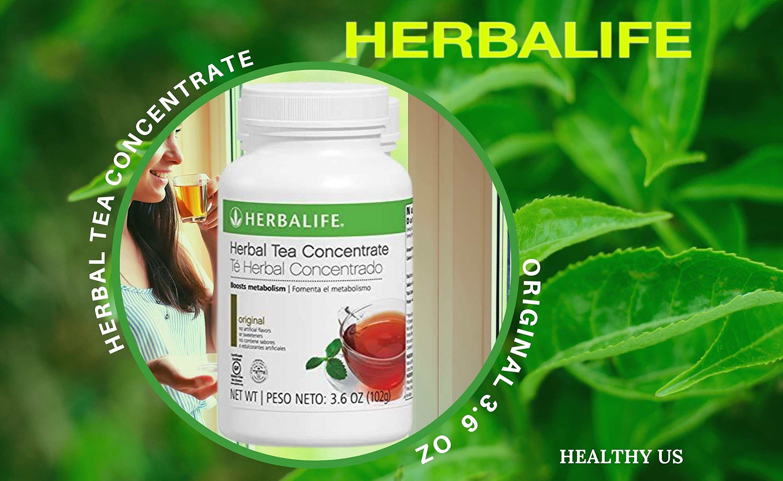 Travel-friendly twist-cap Herbalife Original Tea Concentrate bottle for easy on-the-go prep.