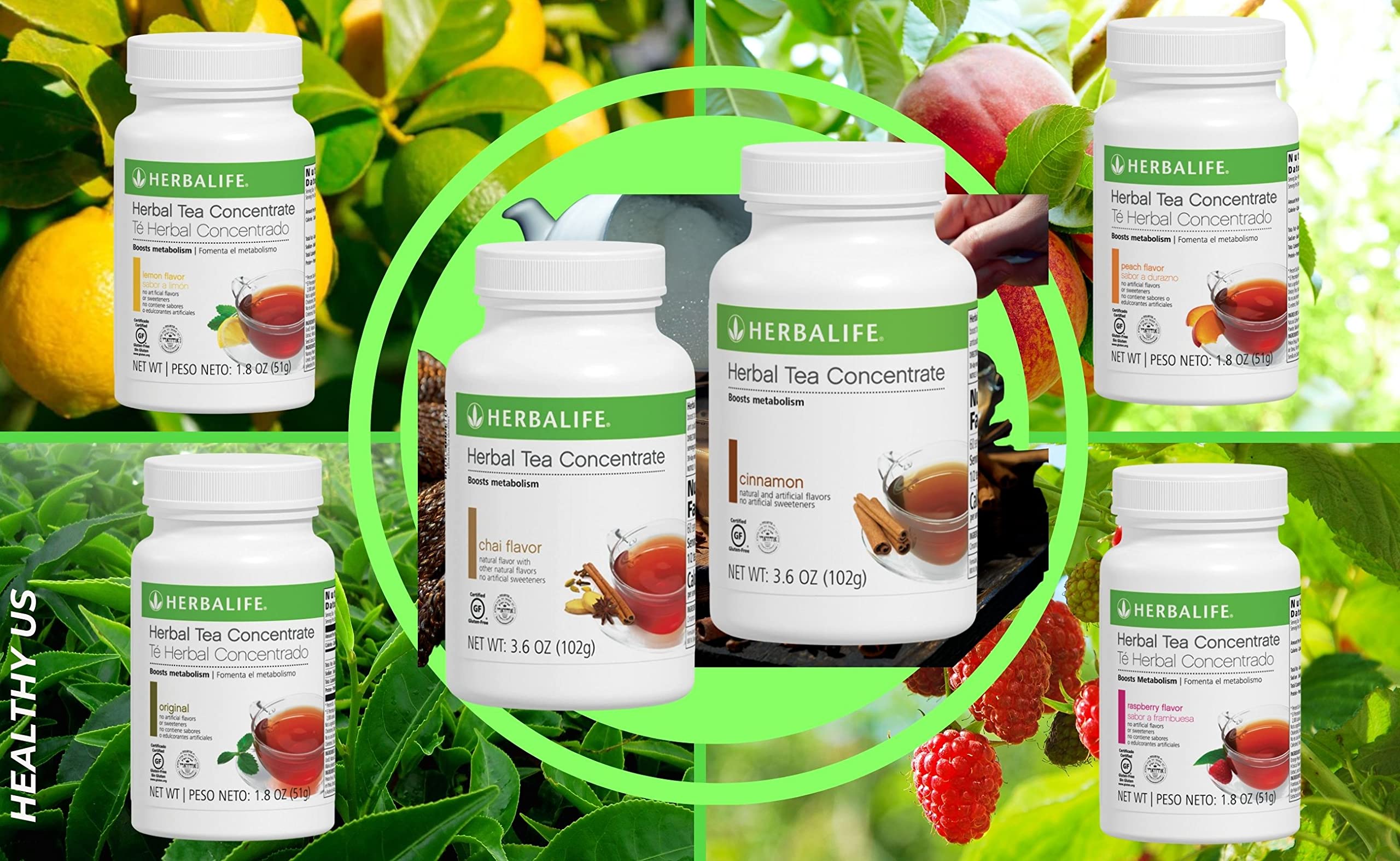 Aromatic peach aroma rising from a Herbalife cup.