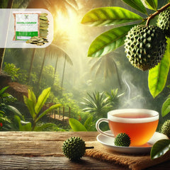 Herbalista soursop tea leaves – up to 30 cups per bag for daily enjoyment.