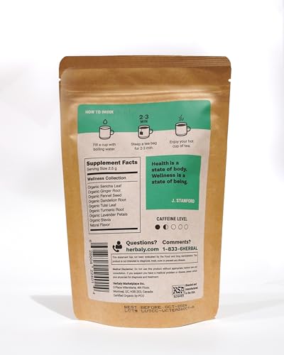 Herbaly Tea cup steaming with aromatic blend suggests morning ritual