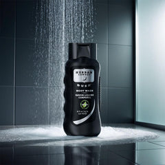 Herban Cowboy Dusk foaming lather shows creamy texture and rich scent.