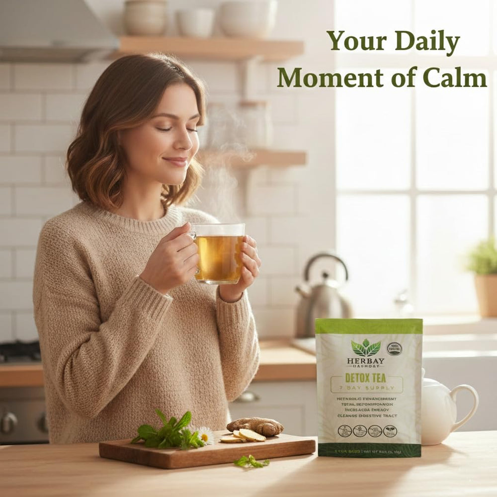 Hot or cold serving of Herbay Harmony detox tea