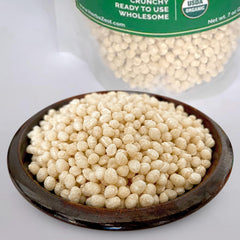 HerbaZest Amaranth Pop Organic cereal mixer adding fiber and calcium.