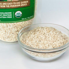 HerbaZest Quinoa Flakes layered in yogurt parfait for texture.