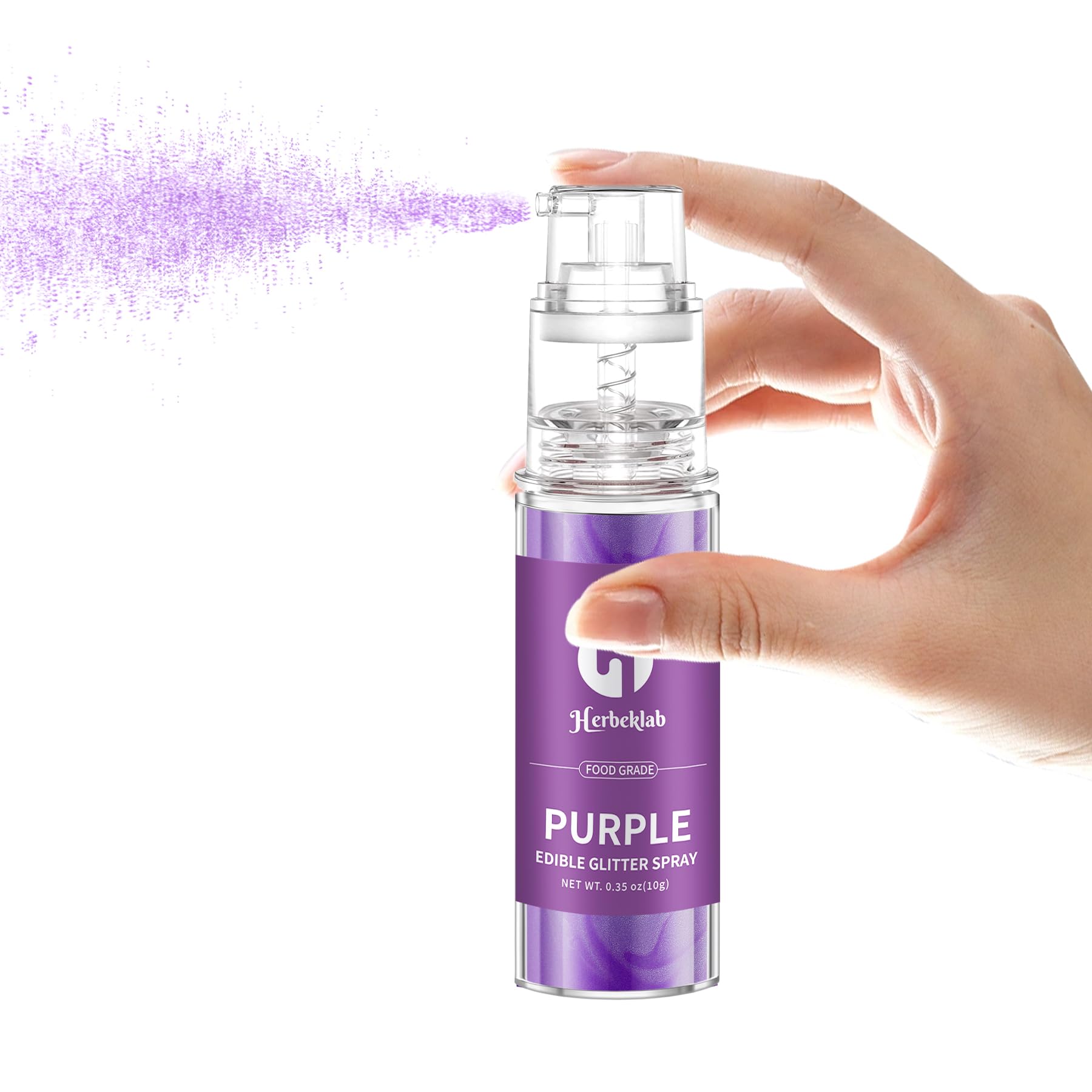 Herbeklab 10g edible glitter spray for cake and dessert decorating
