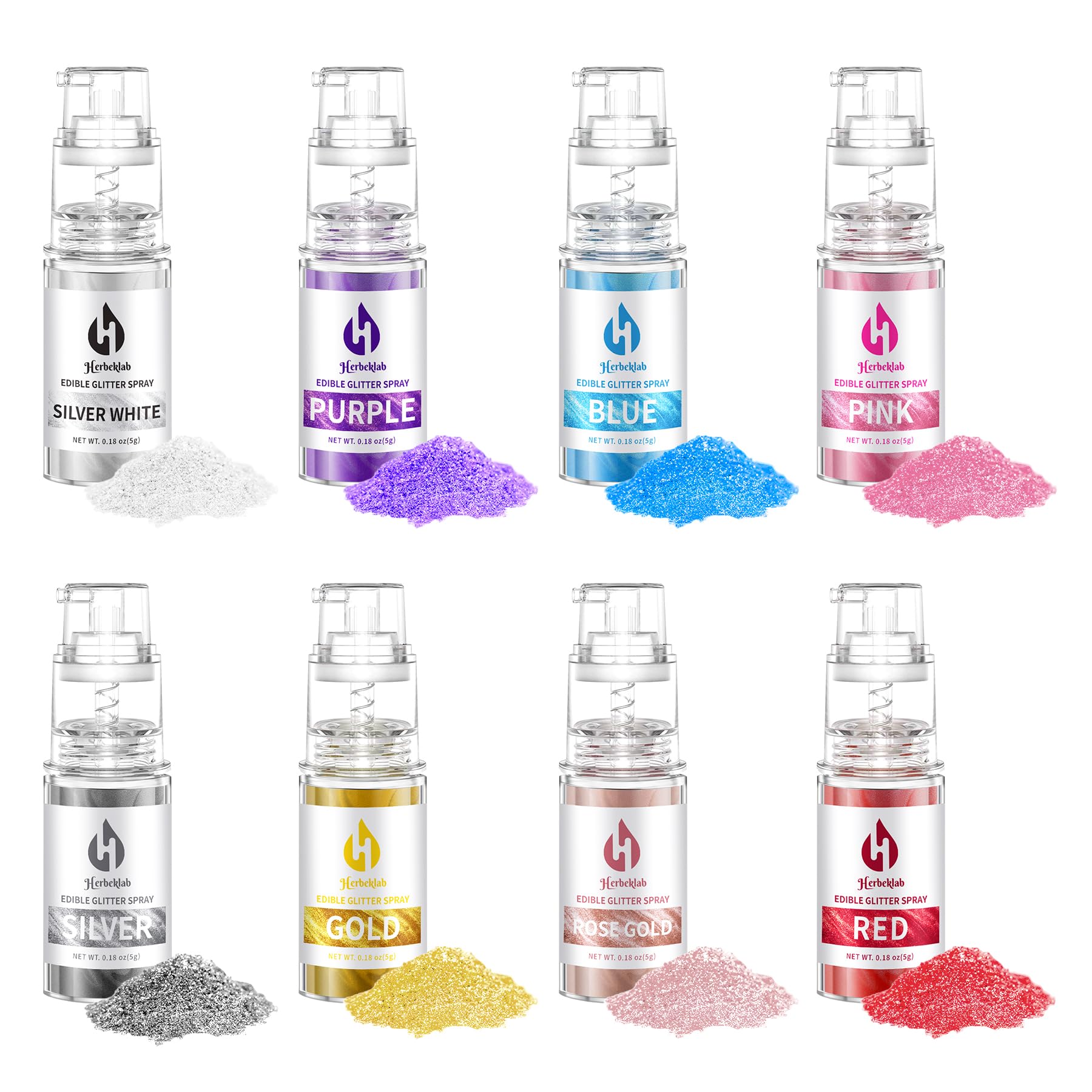 Herbeklab edible glitter spray purple lends rich shimmer to chocolates.