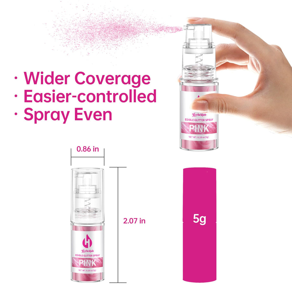 Herbeklab edible glitter spray silver creates sleek shine for cookies.