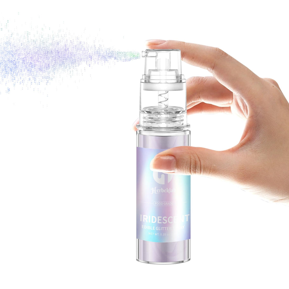 Herbeklab spray pump delivers uniform glitter application