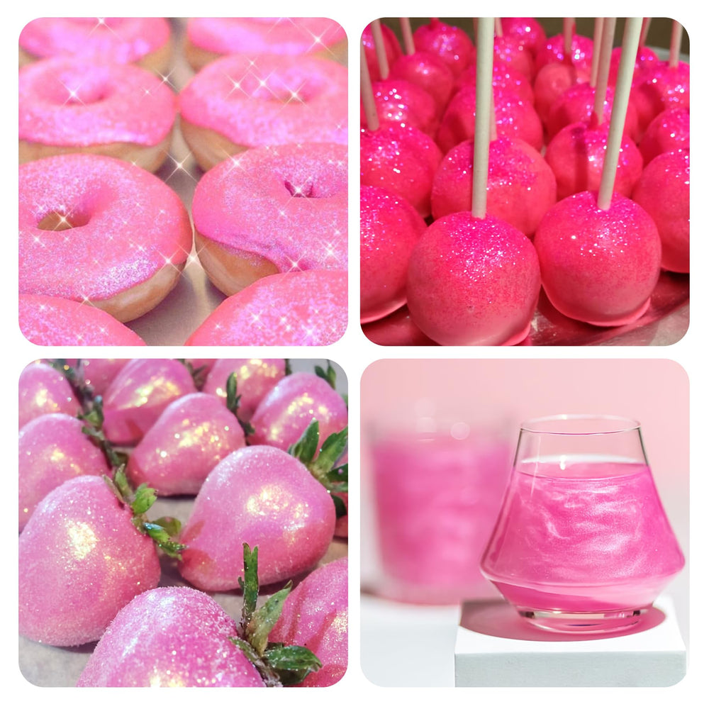 Herbeklab pink glitter spray on cookies for a magical finish