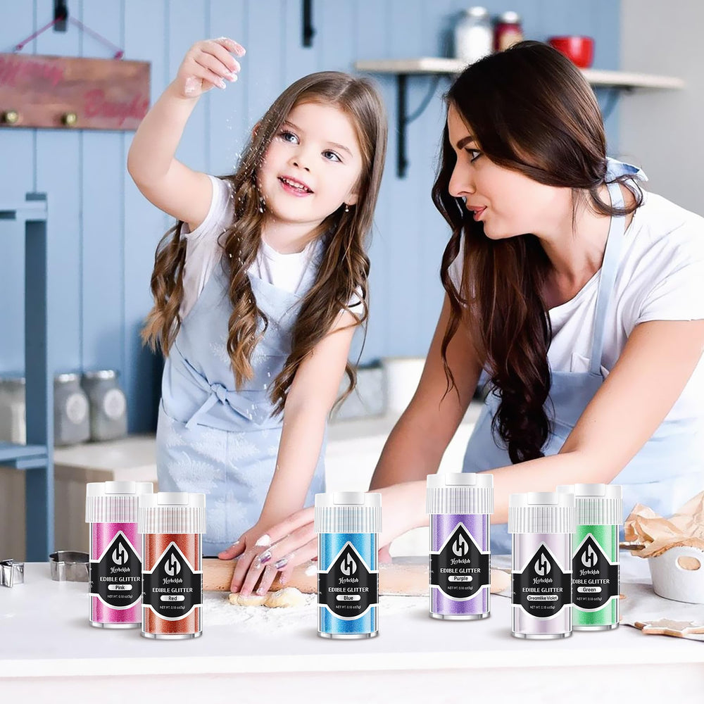 Herbeklab premium glitter with trusted customer support for safe culinary use.