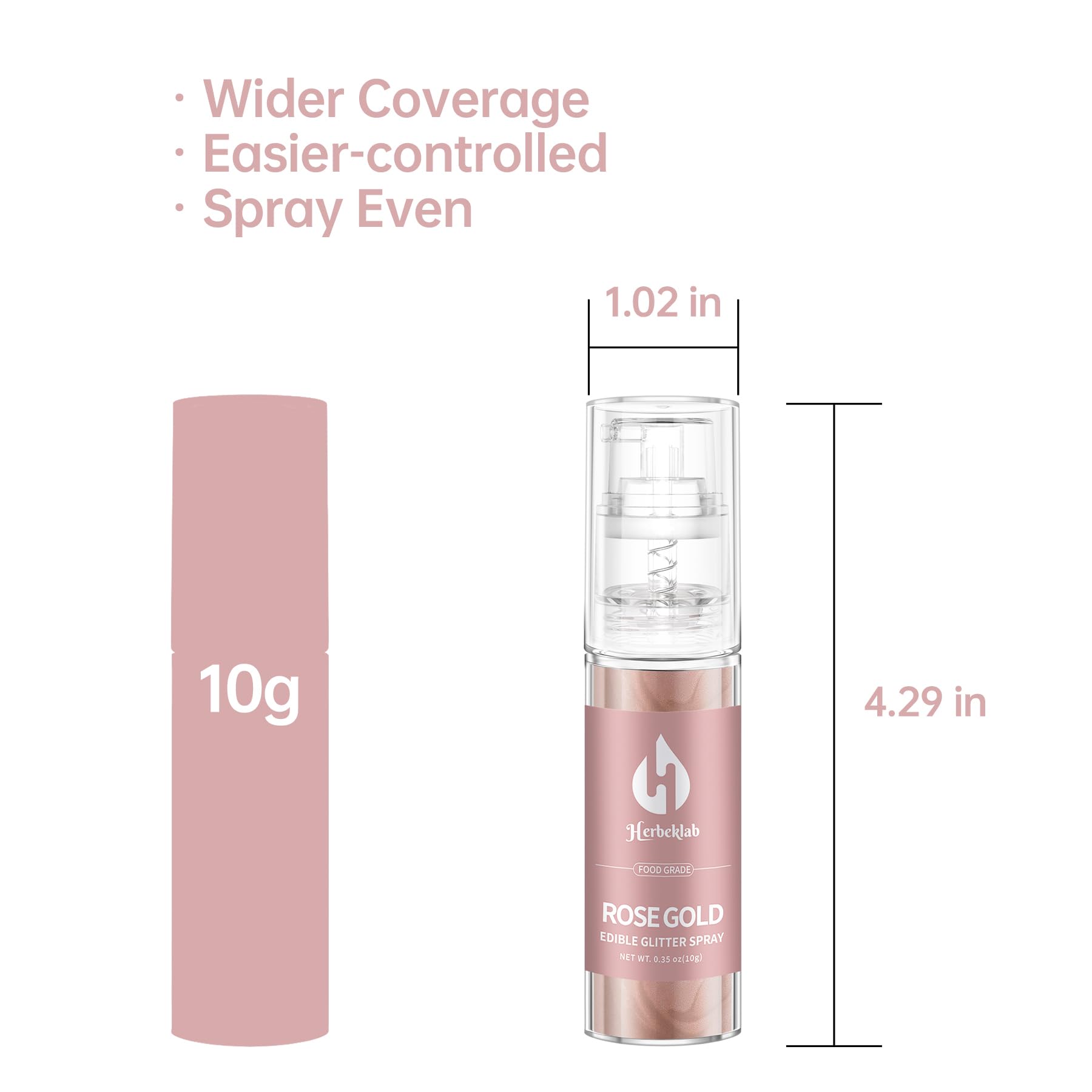 Herbeklab edible glitter spray perfect for cocktails and champagne.