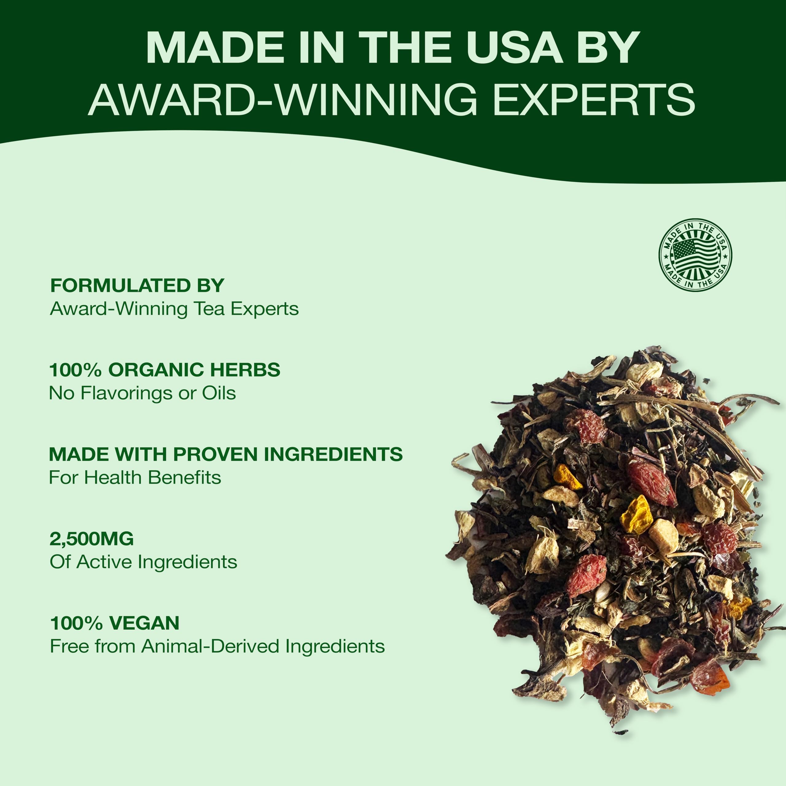 Herbl Organic Dandelion Wolfberry Tea cup sip delivers bright herbal notes with natural sweetness