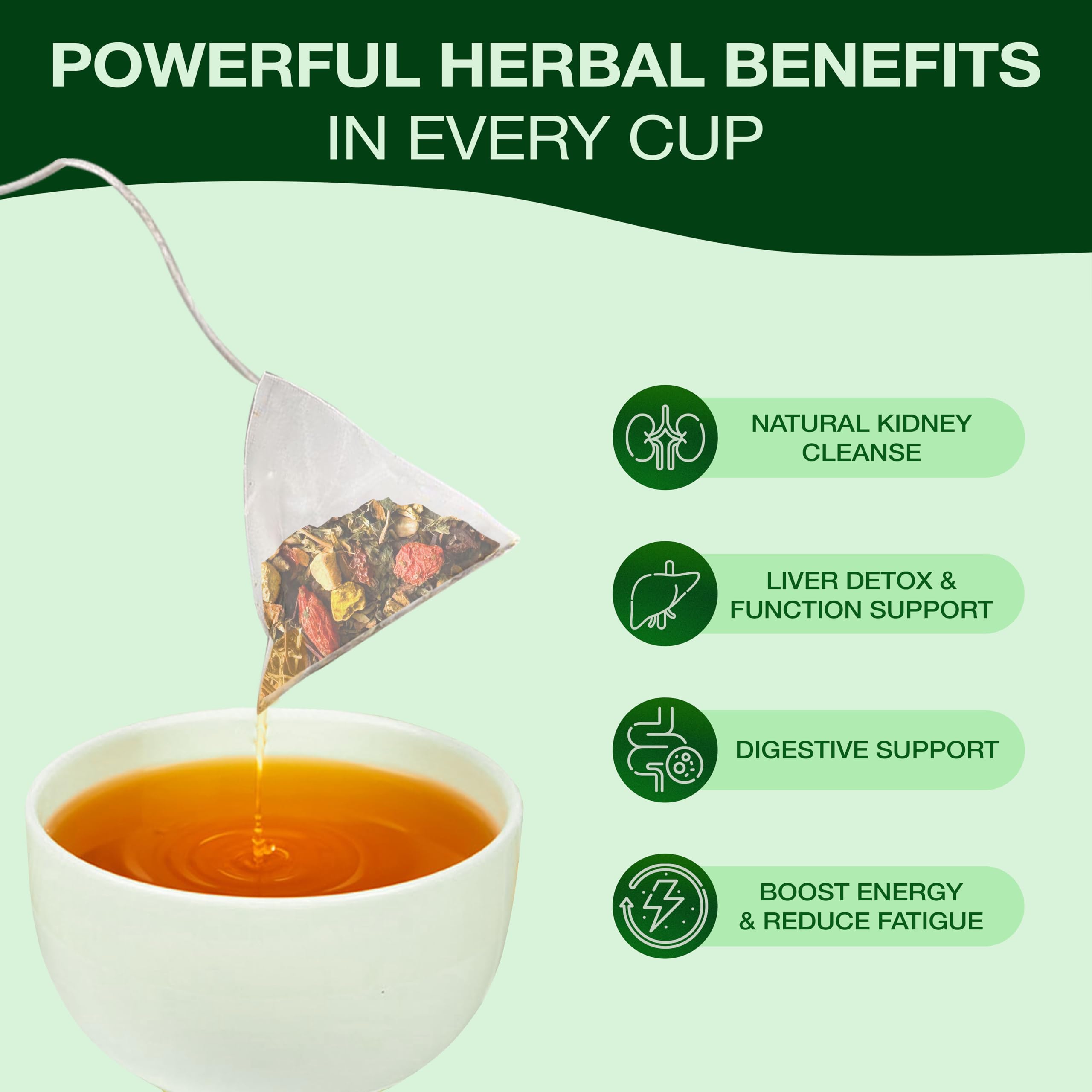 Herbl Dandelion Wolfberry Tea ingredients dry blend reveals diverse botanicals for balanced flavor
