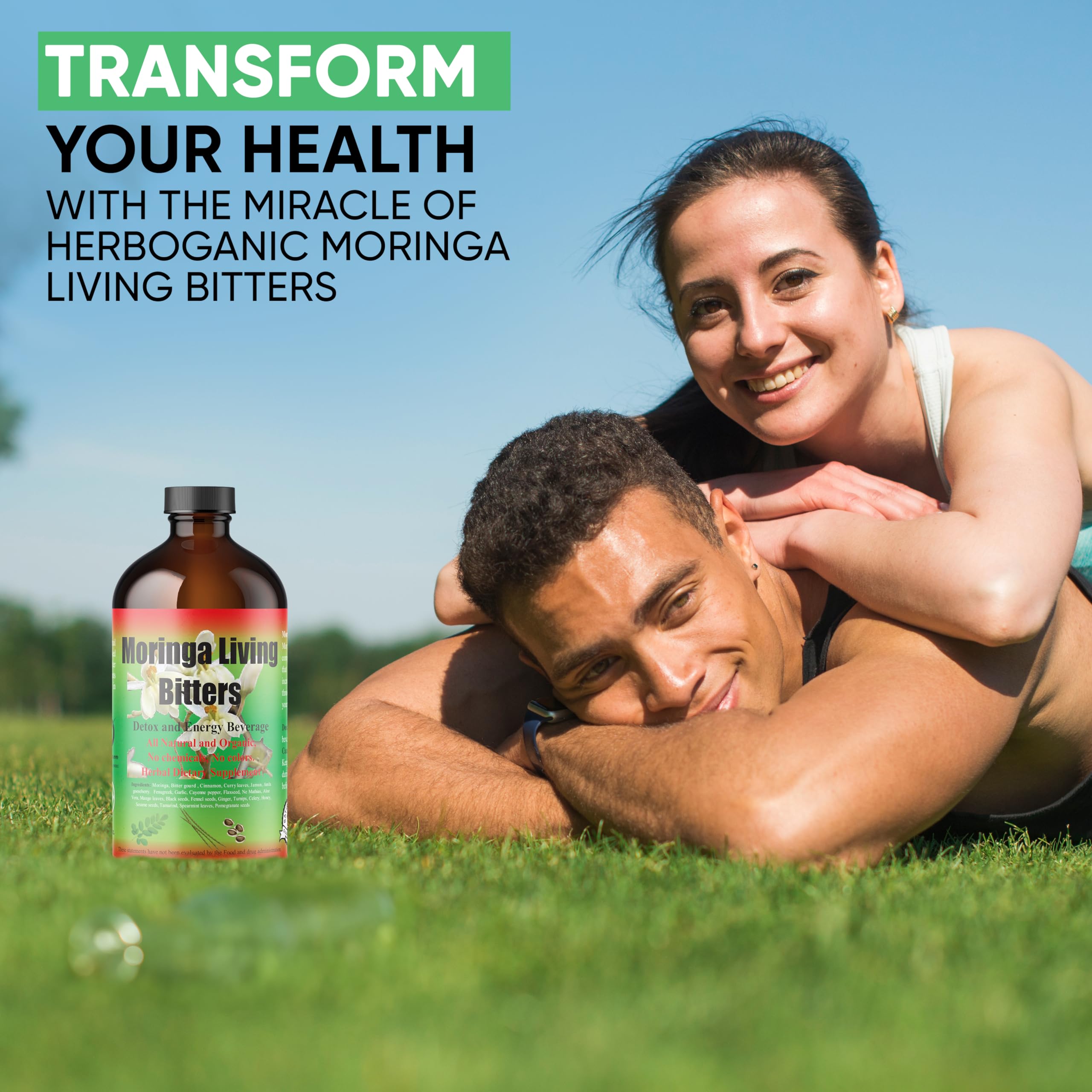HERBOGANIC Moringa Living Bitter set for daily use with meals.