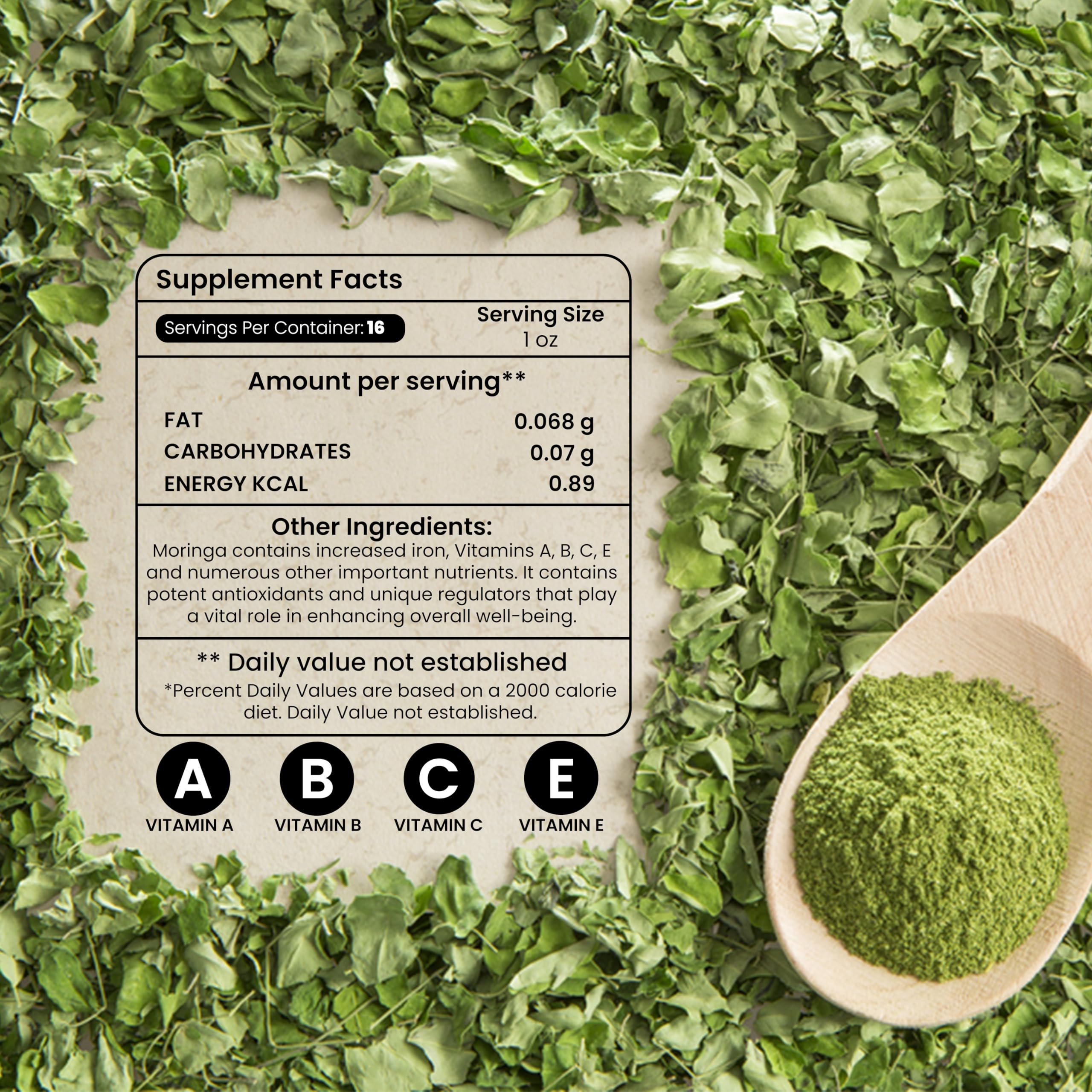 HERBOGANIC Moringa Living Bitter label close-up highlights natural ingredients.