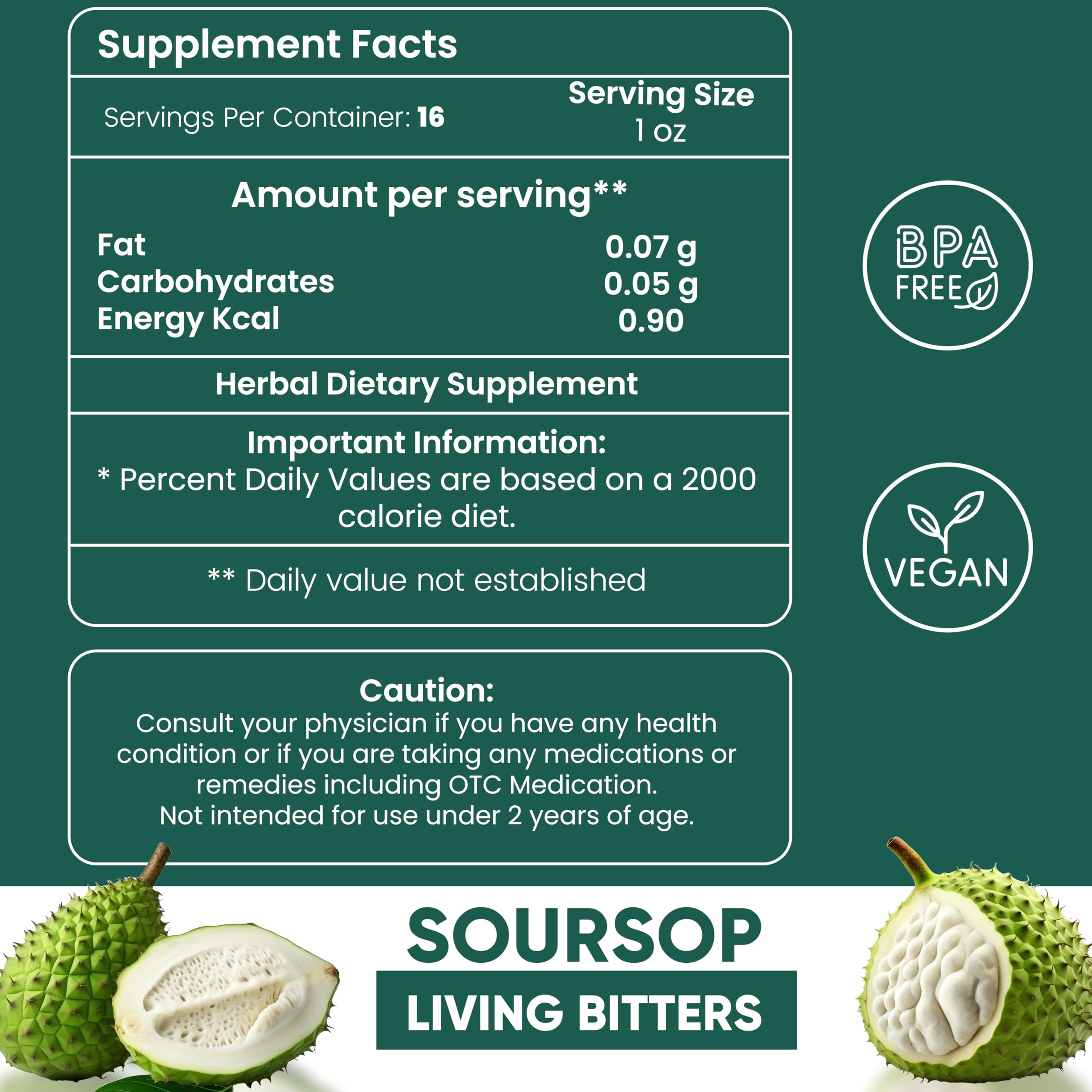 Packaging box and bottle display for HERBOGANIC Soursop Bitters