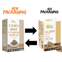 Herbs Botanica Calamus Root tea brew illustrating a calming, aromatic cup.