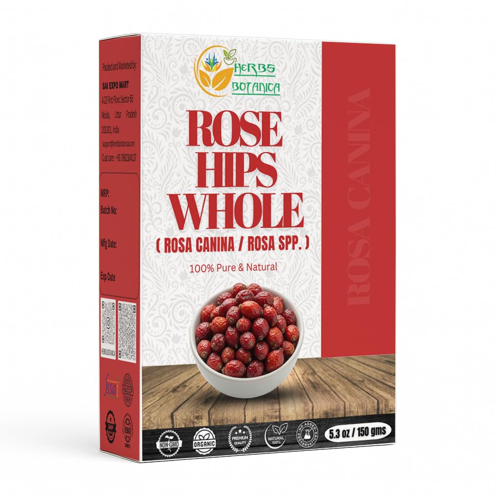 Herbs Botanica rosehips tea bag with tangy flavor and vitamin C