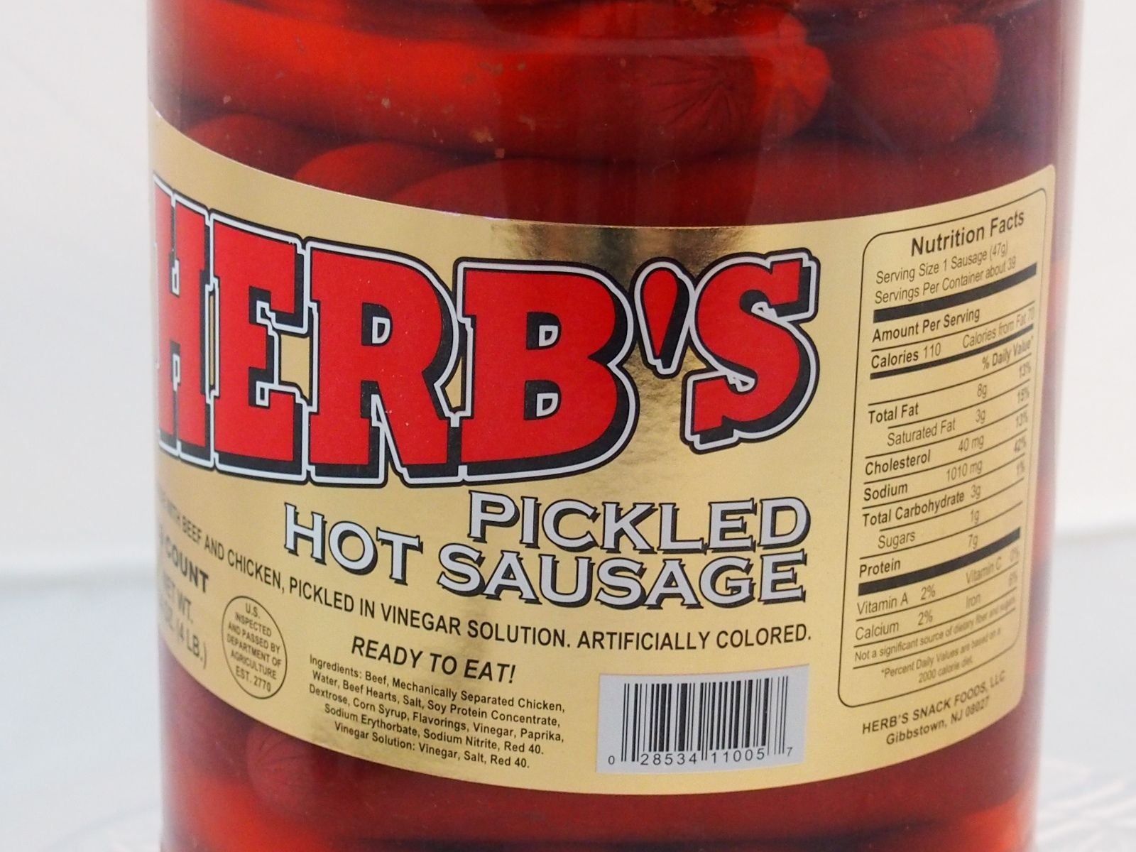 Herbs red hot pickled sausage serving ideas collage for tailgates and picnics.