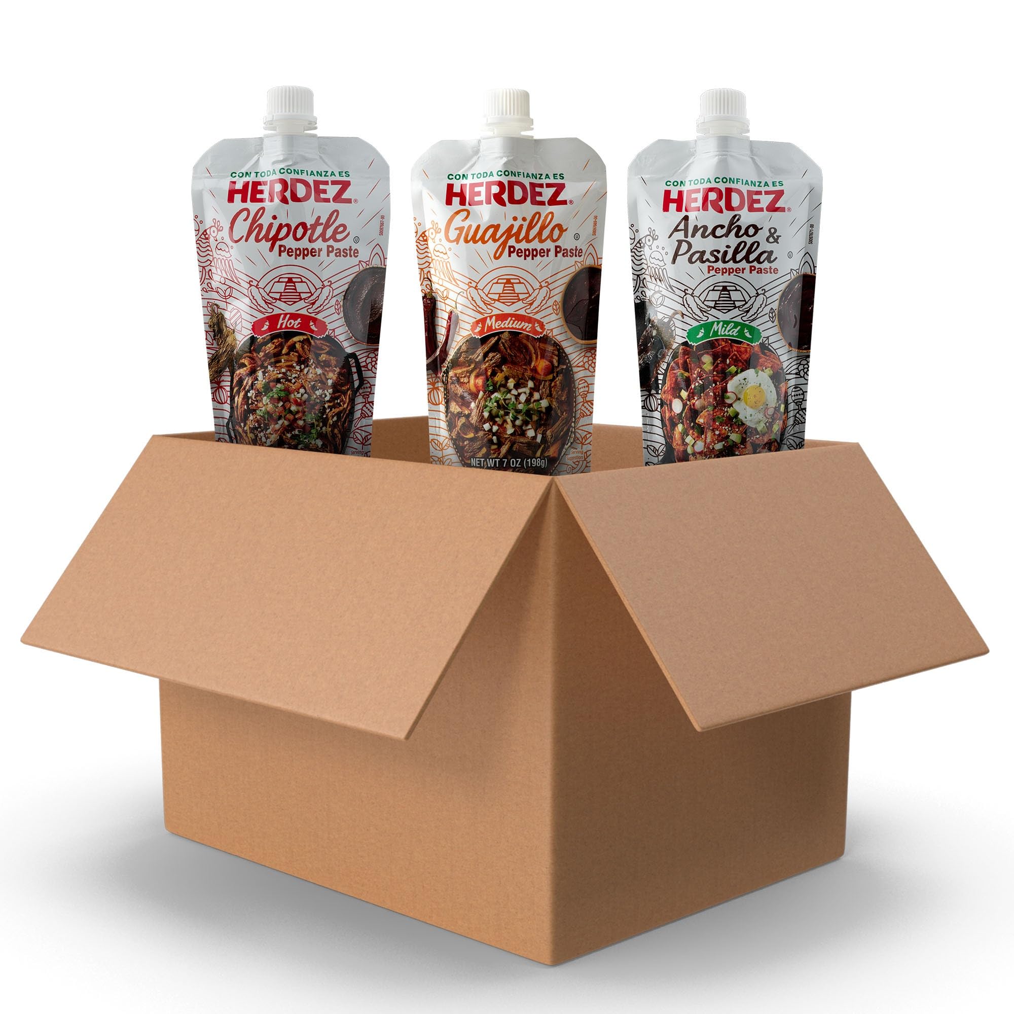 Herdez Chipotle Pepper Paste squeeze for smoky heat in sauces.