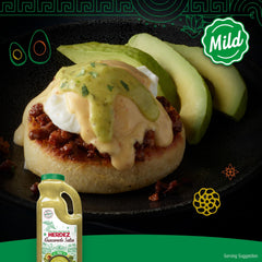 Herdez Mild Guacamole Salsa being poured for quick sauce ideas