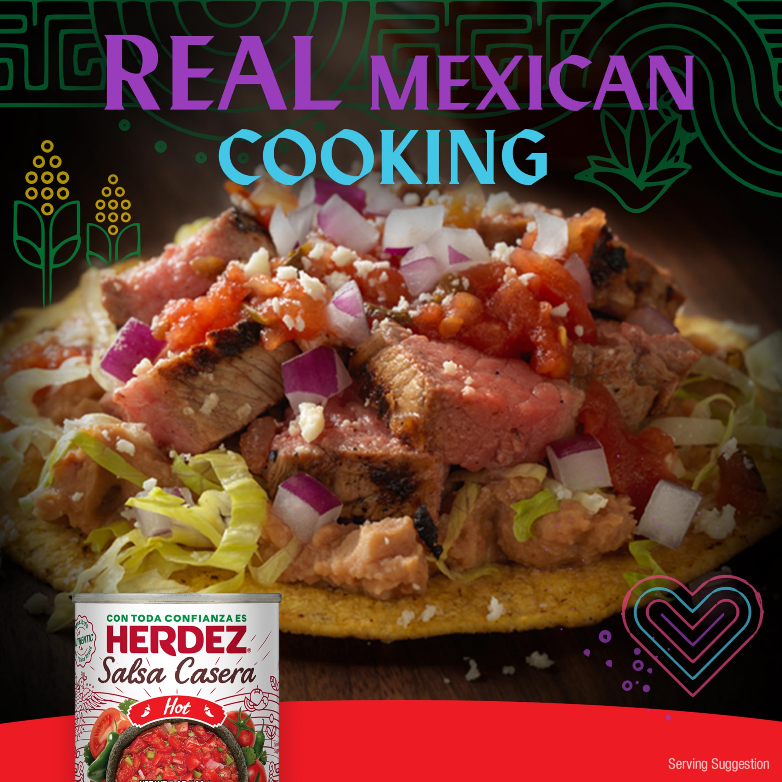 Herdez Salsa Casera Hot dip served at table for gatherings
