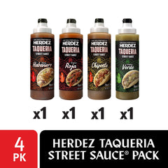 Herdez Taqueria Roja bottle enriches beef enchiladas with smoky depth.