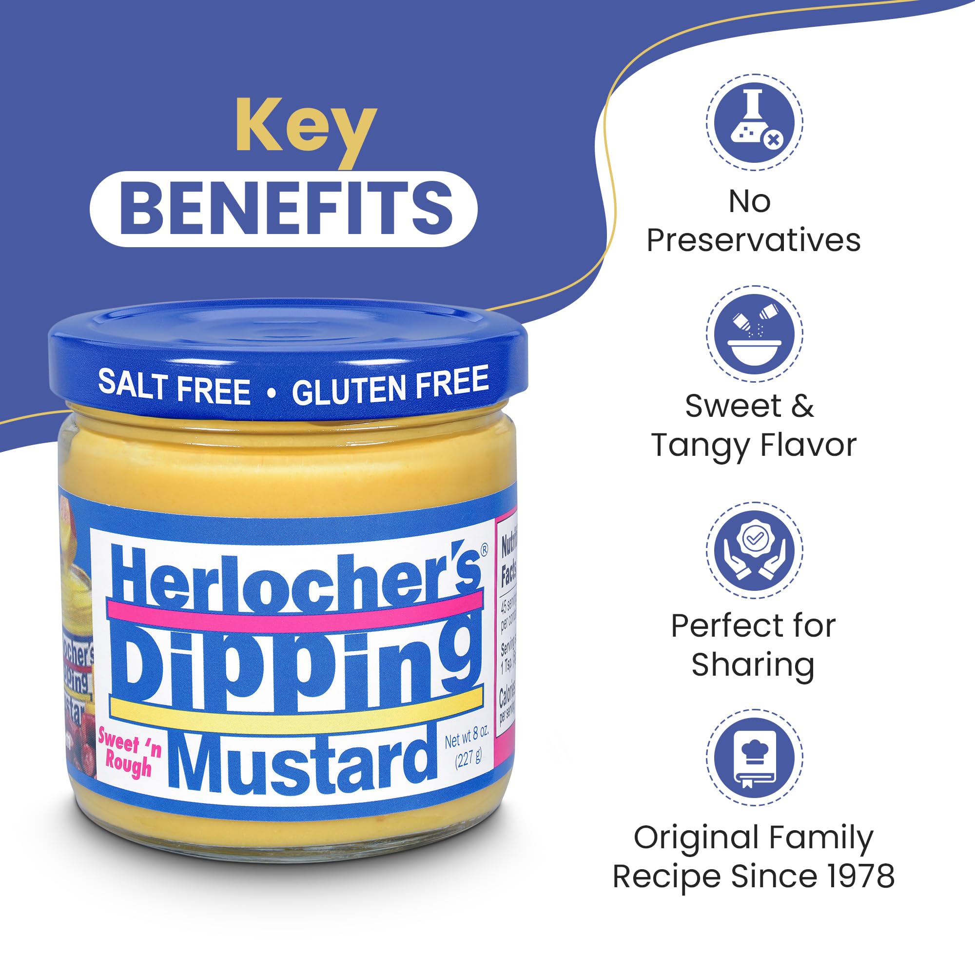 Herlocher's Dipping Mustard on cheese cubes for flavorful bites