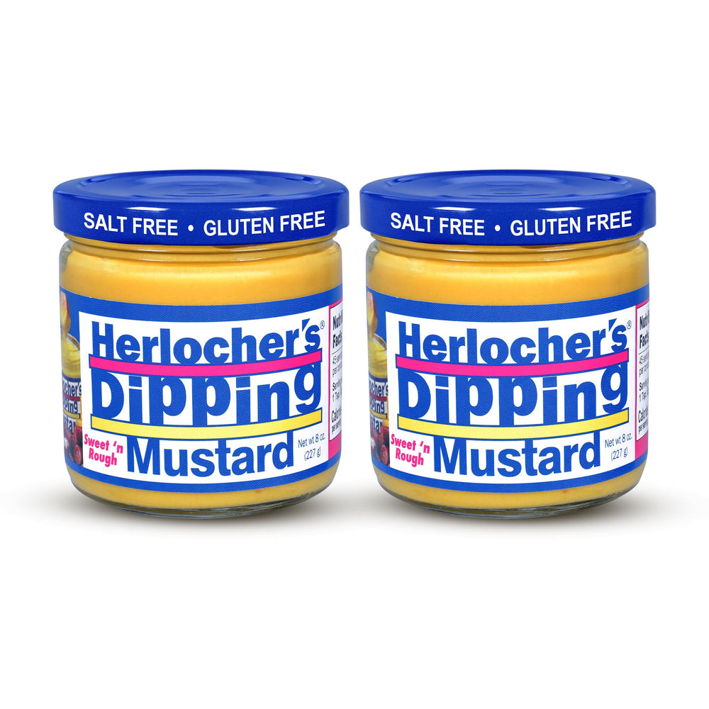 Herlocher's Dipping Mustard sweet-tangy jar ideal for pretzel dipping