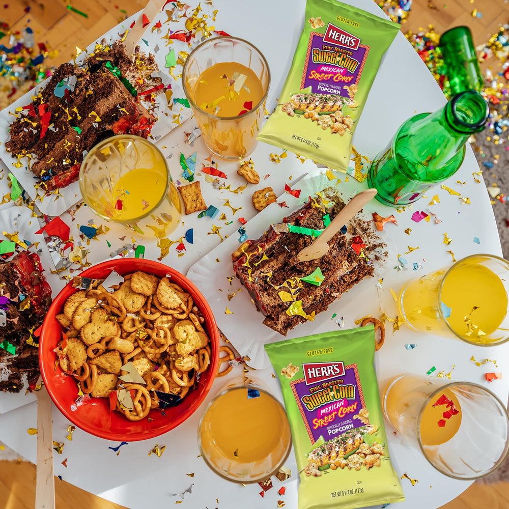 Herr's party-ready popcorn, perfect for gatherings and celebrations.
