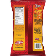Herr's Hot & Honey Cheese Curls close-up showing rich seasoning for bold flavor.