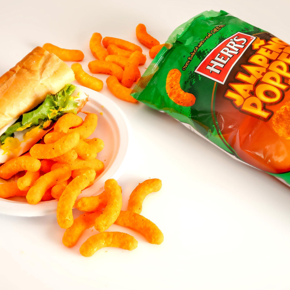Family-friendly snack moment with Herr's Jalapeño Poppers Cheese Curls