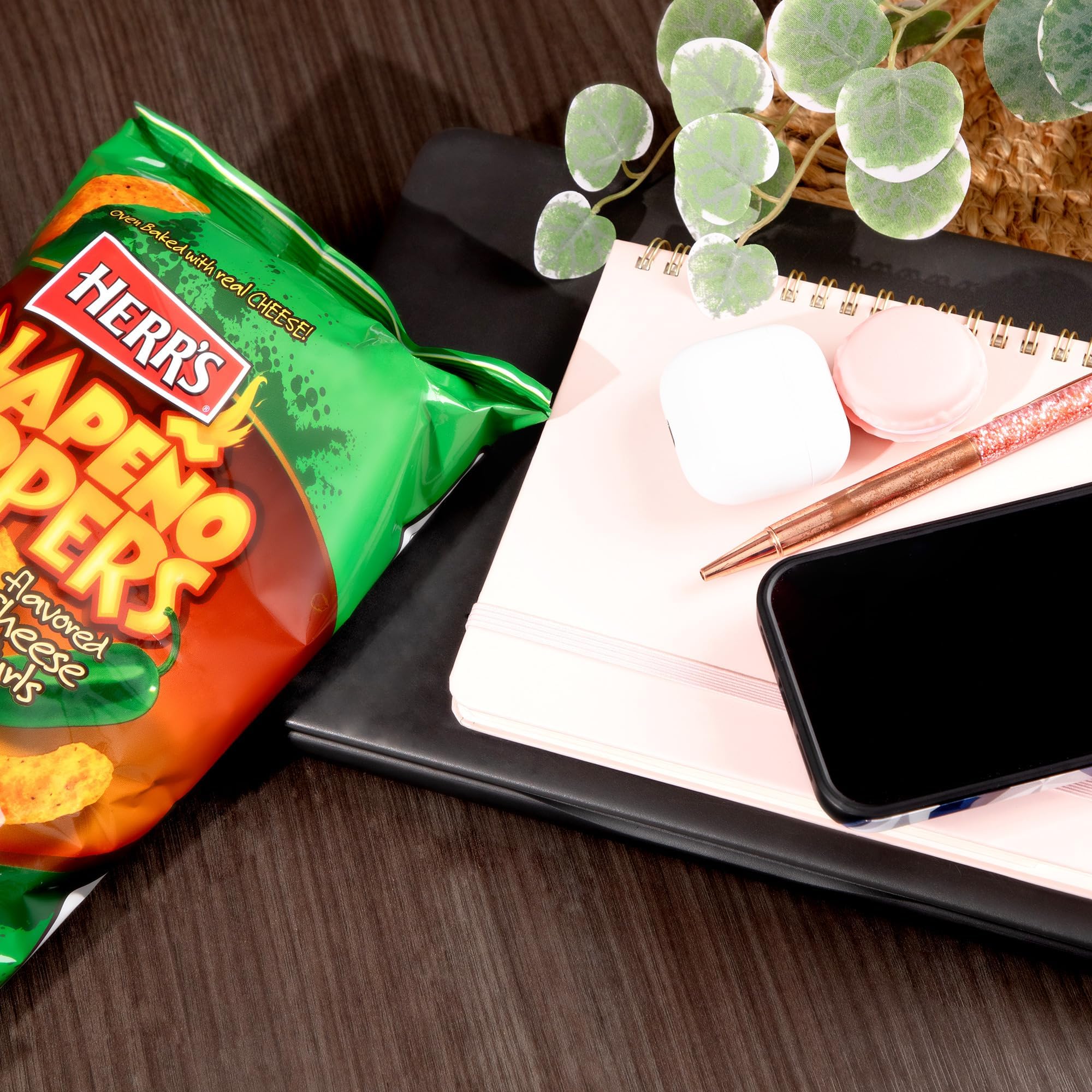 Gluten-free label on Herr's Jalapeño Poppers Cheese Curls for awareness