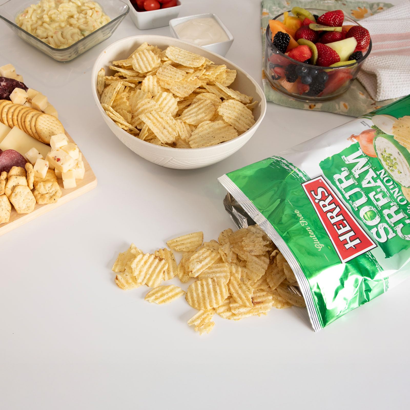 Portable 1.5oz Herr's bag ready for on the go snacking