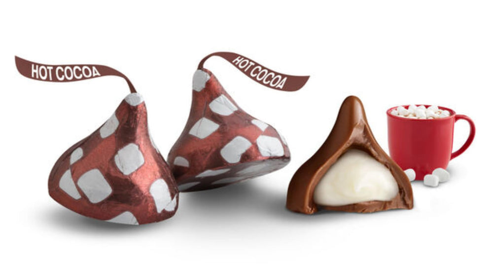 Hershey Hot Cocoa Kisses giftable two-pack, ideal for stocking stuffers.