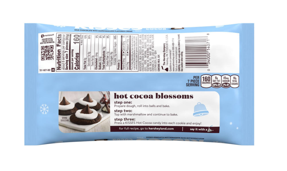Hershey Hot Cocoa Kisses marshmallow center adds a light, fluffy surprise.