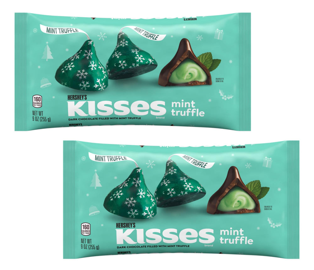 Hershey's Mint Truffle with dark chocolate shell and creamy center for celebrations