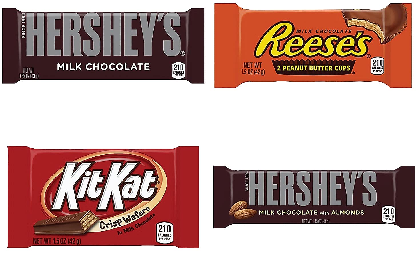 HERSHEY'S almond bar bulk display ideal for gatherings and snack time.
