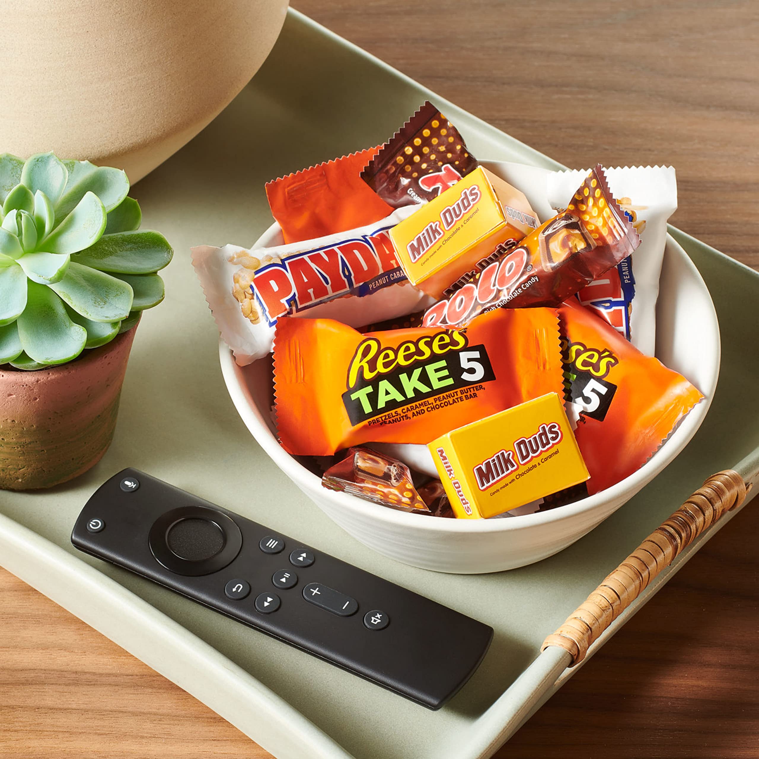 Hershey's assorted caramel snack size candies ideal for office or fundraiser stalls.