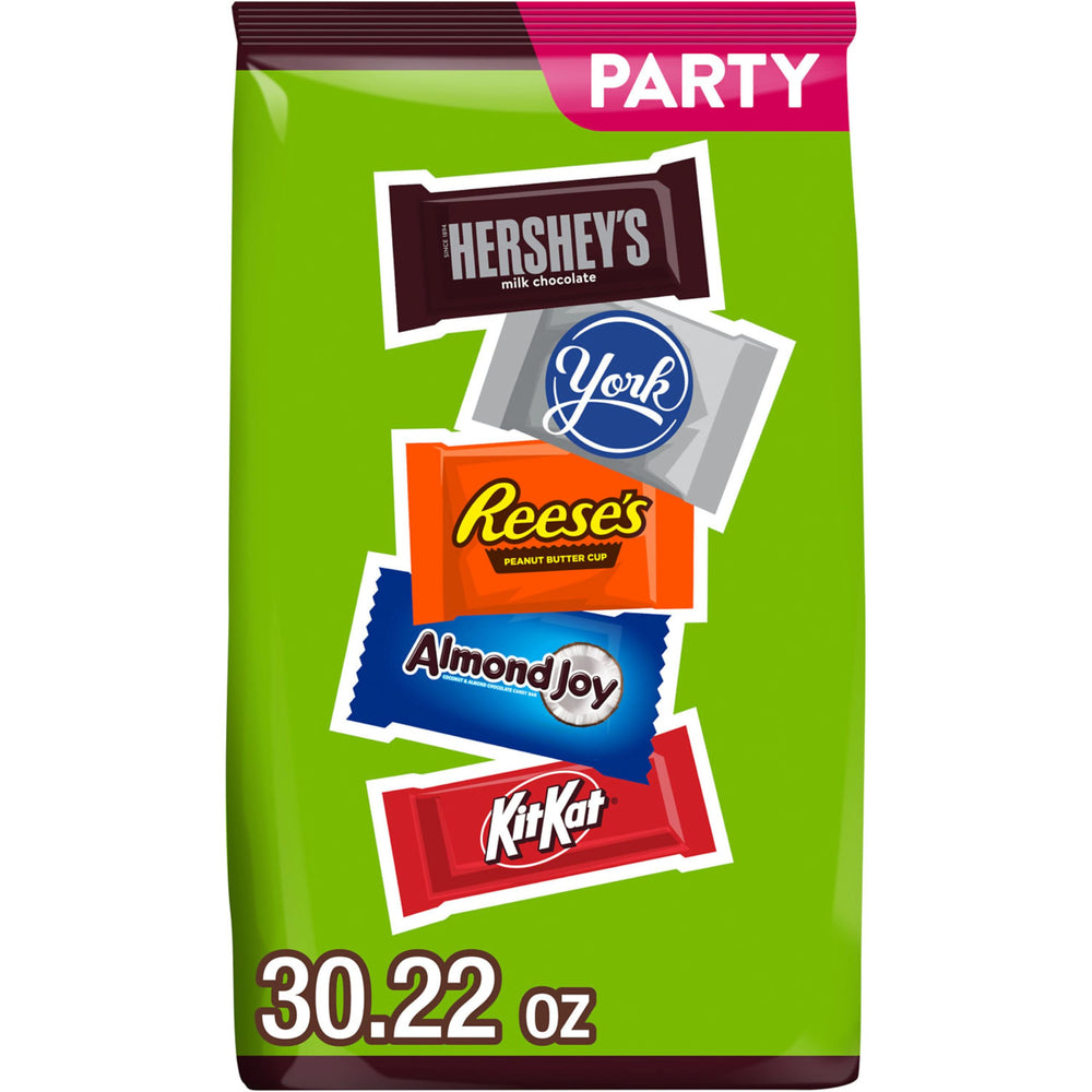 Hershey's Assorted Chocolate Party Pack 30oz on a festive table for sharing