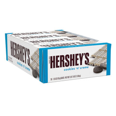 HERSHEY'S Cookies 'n' Creme bars boxed for pantry stocking and sharing.