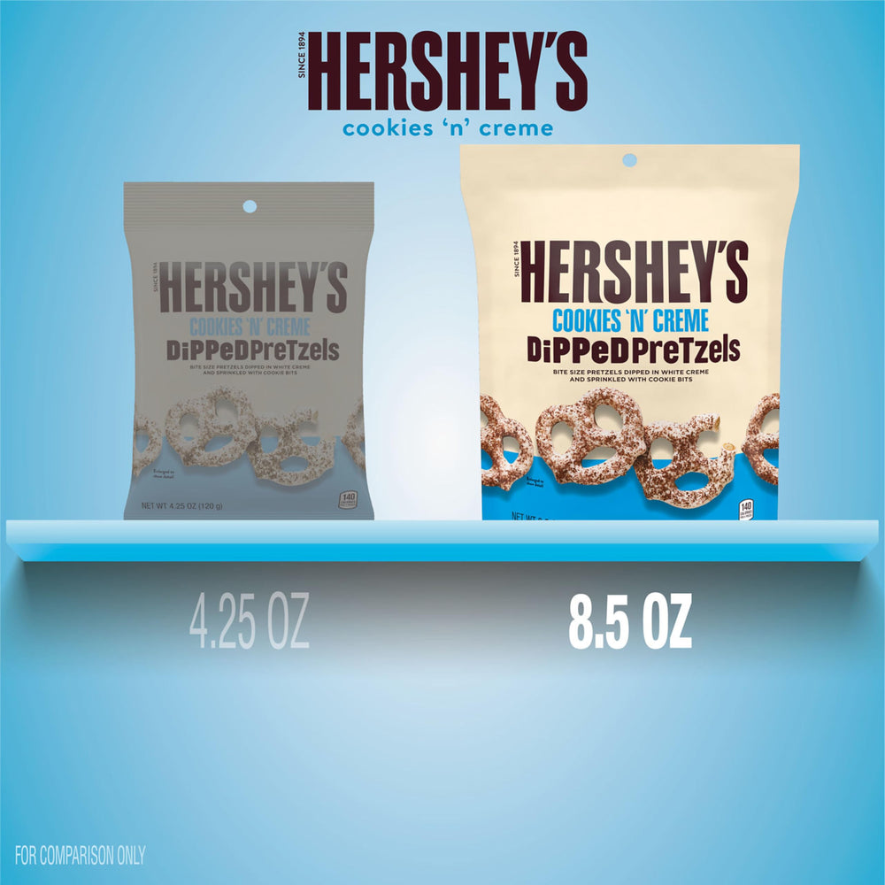 Hershey's Cookies 'n' Creme Dipped Pretzels party platter, easy candy addition for events.