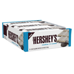 HERSHEY'S Cookies 'N' Creme king-size bars in a box for convenient sharing.
