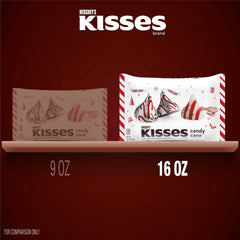 HERSHEY'S KISSES Candy Cane Mint bites foil-wrapped for snacking.