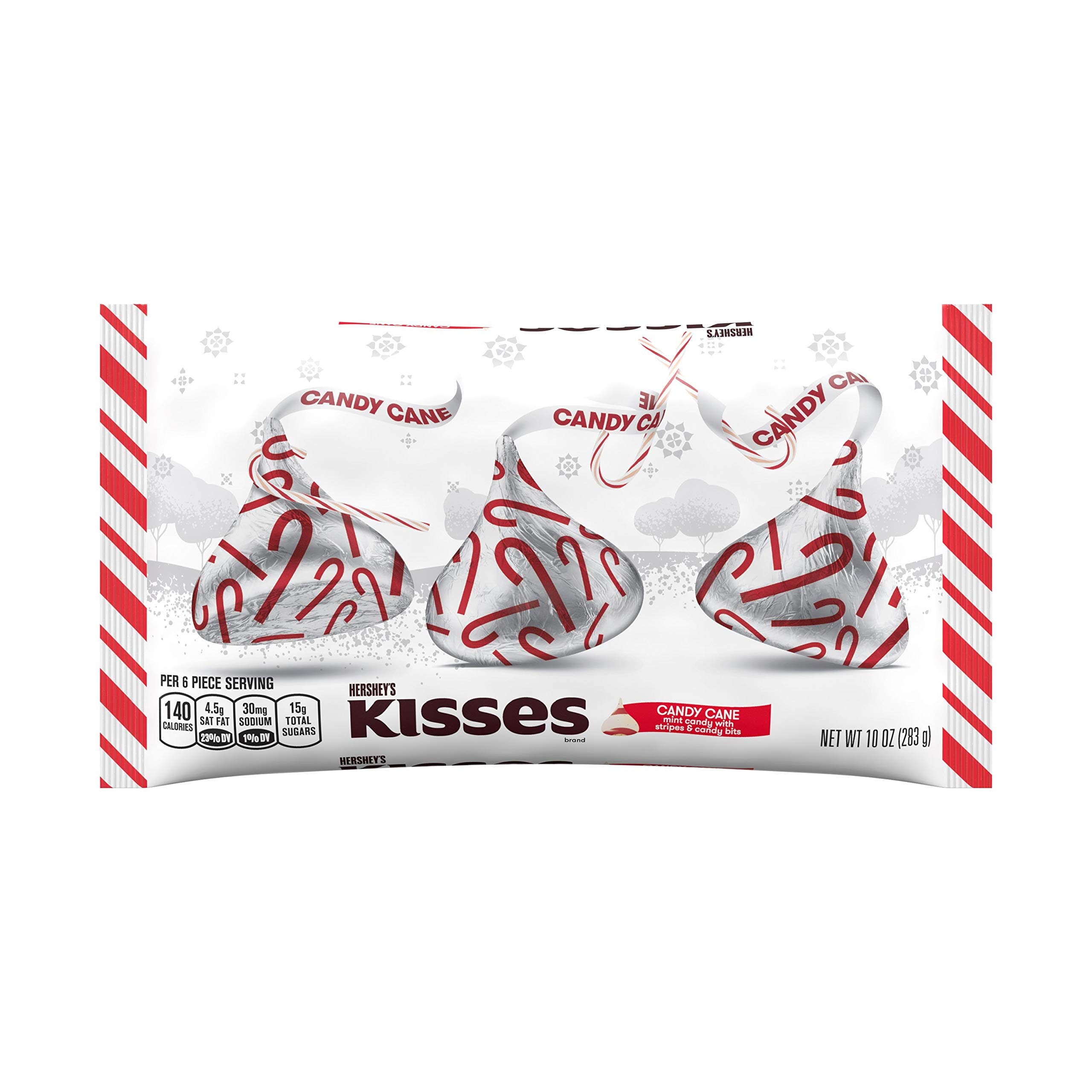Hershey's Kisses Candy Cane Mint 10oz bag for festive sharing