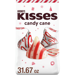 HERSHEY'S KISSES Candy Cane Mint bulk bag ready for sharing.