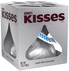Hershey's Kisses gift box opened showing silver foil wrappers ideal for sharing